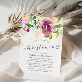 Vibrant Bloom | Christening-inbjudan Inbjudningar