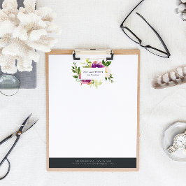 Vibrant Bloom | Logotyp för Blommigt av vattenfärg Brevhuvud