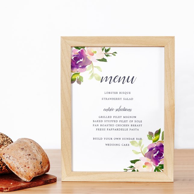 Vibrant Bloom Menu-tecken Poster (Skapare uppladdad)