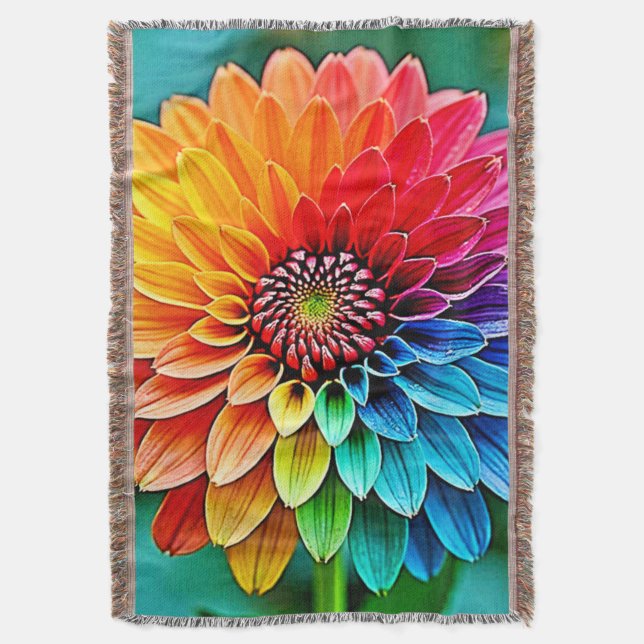 Vibrant Bloom of Hope och Joy Design Filt (Framsidan Vertikal)