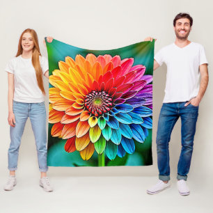 Vibrant Bloom of Hope och Joy Design Fleecefilt