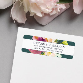 Vibrant Bloom | Returadress av Blommigt Etikett