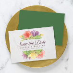 Vibrant Blooms Marble Spara datum Spara Datumet<br><div class="desc">Med den här blommigten sparar du datumkortet som har klara blommor med ord "spara datumet" i trendigets skript, allt mot en blek marmorbakgrund på framsidan och färg baksidan av grönten. Anpassa det här kortet genom att ersätta platshållartexten i mallen för att lägga till information. Om du vill ha fler alternativ...</div>