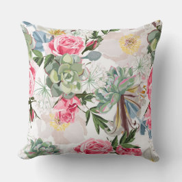 Vibrant Blossoms: Colorful Abstract Flowers Kudde