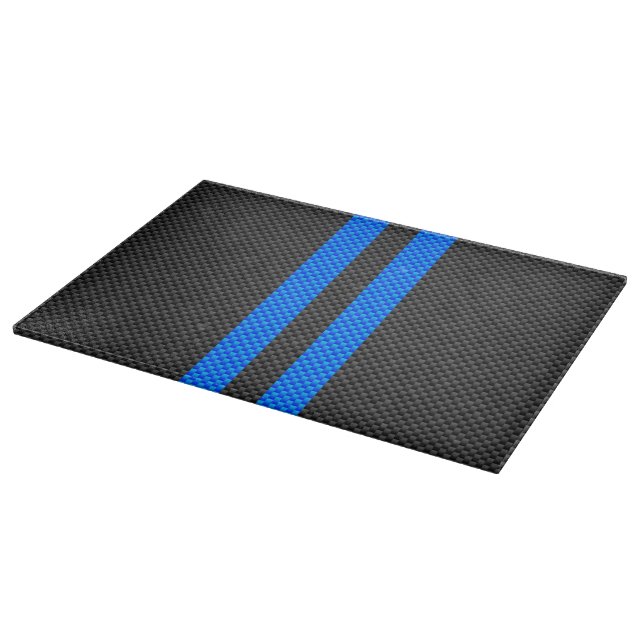 Vibrant Blue Carbon Fiber Stil Tävla Rand (Hörn)
