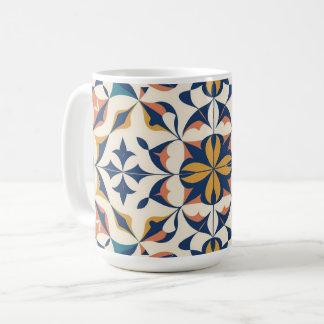 Vibrant Bohemian Blommigt Mosaic Coffee Mugg