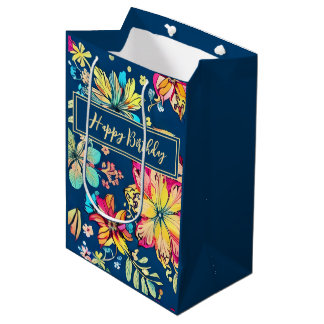 Vibrant Boho Blommigt Bohemian Flower Grattis på f
