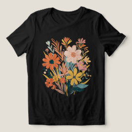 Vibrant Boho Blommigt Bouquet T Shirt