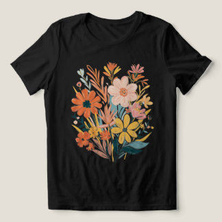 Vibrant Boho Blommigt Bouquet T Shirt