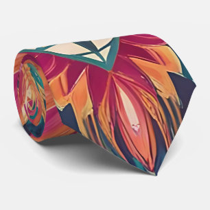 Vibrant Boho Blommigt Neck Tie Slips