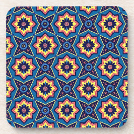 Vibrant Boho Geometric Mönster Underlägg - uppsätt