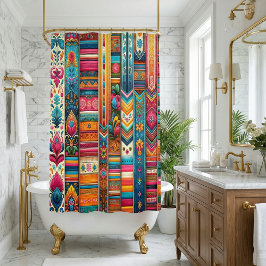 Vibrant Boho Rand: Eclectic Textile Art