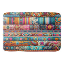 Vibrant Boho Rand: Eclectic Textile Art