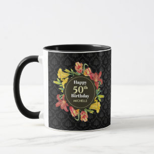 Vibrant Bright Vår blommor WAN Birthday Fros Mugg