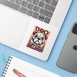 Vibrant bulldog: Halloween-design för popkonst Klistermärken