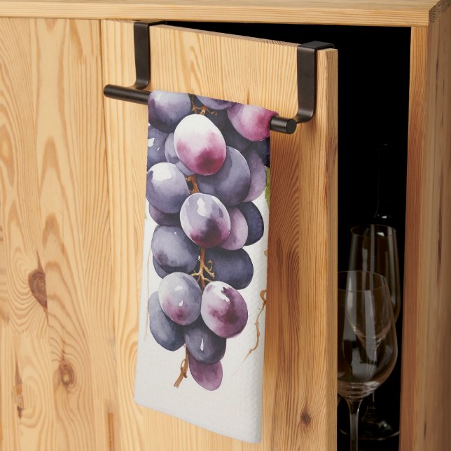 Vibrant Bunch of Grapes Tea Towel Kökshandduk (Thirds Fold)