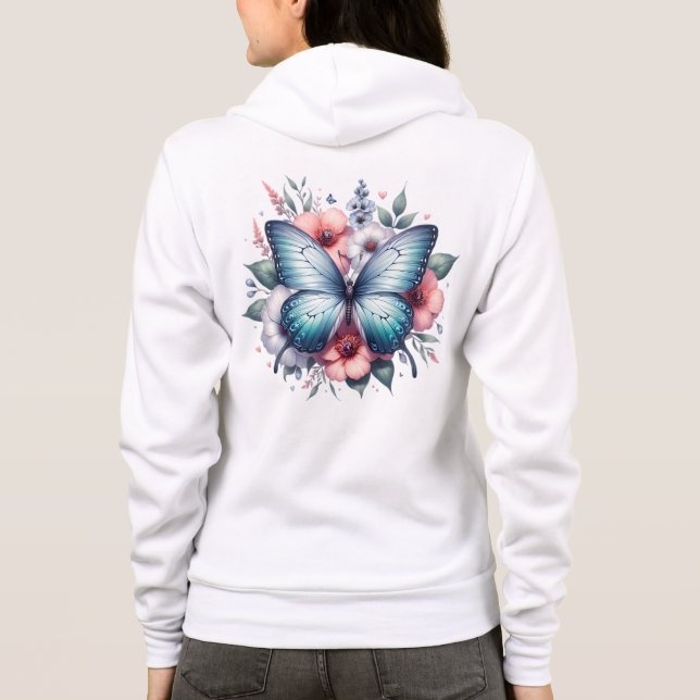 Vibrant Butterfly Floral Bouquet Art-96283 T-Shirt (Baksida)
