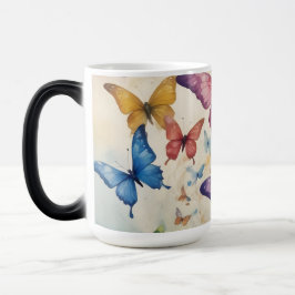 Vibrant Butterfly Mugg: Lägg till en naturröra Magisk Mugg