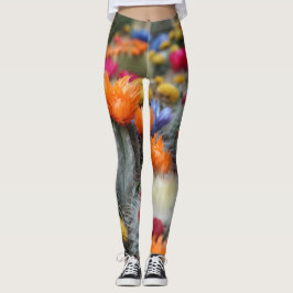 Vibrant Cactus Plant Leggings