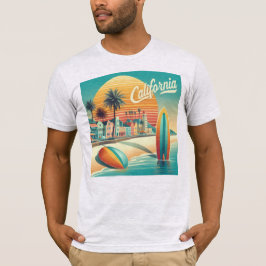 Vibrant California Beach Town T Shirt