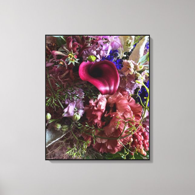 Vibrant Calla Lily and Mixed Flowers Canvas Art (Framsida)