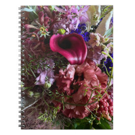 Vibrant Calla Lily and Purple Floral Notebook Anteckningsbok