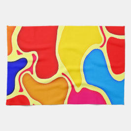 Vibrant Cell Mönster Art Kökshandduk