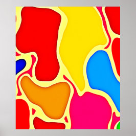 Vibrant Cell Mönster Art Poster