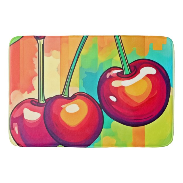 Vibrant Cherry Art Badrumsmatta (Framsidan)