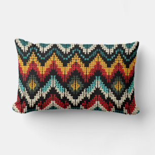 Vibrant Chevron Tribal Mönster Lumbarkudde