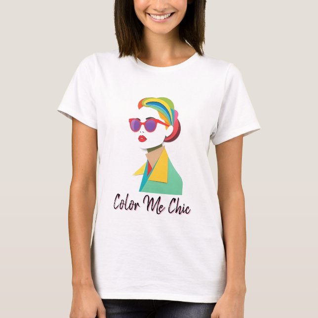 Vibrant Chic Woman T Shirt (Framsida)