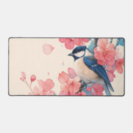 Vibrant Chickadee Hot Pink Cherry Blossom