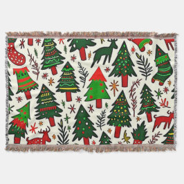 Vibrant Christmas Pattern Art Print Filt