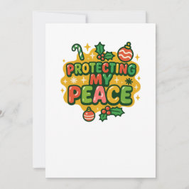 Vibrant Christmas “Protecting My Peace” Faith Julkort