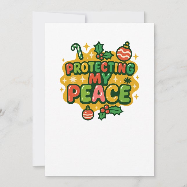 Vibrant Christmas “Protecting My Peace” Faith Julkort (Framsida)