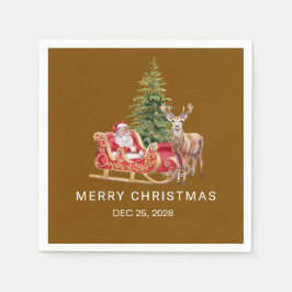 Vibrant Christmas Tree Decor Party Napkin Pappersservett