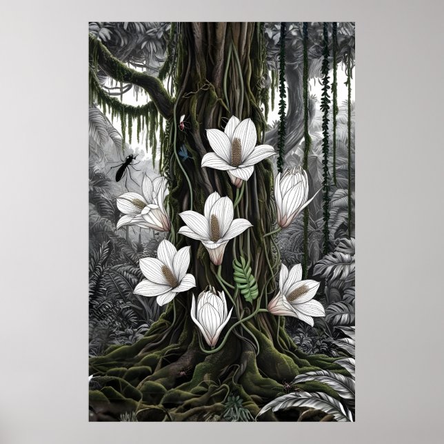 Vibrant Chromatic Lily - Fine Art Botanical Poster (Framsidan)