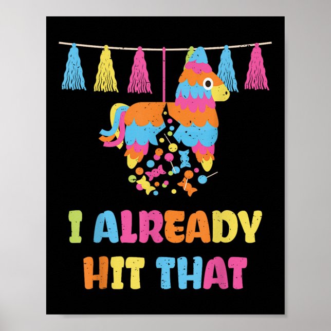 Vibrant Cinco De Mayo Piñata_ Jag Slå redan att P Poster (Framsidan)