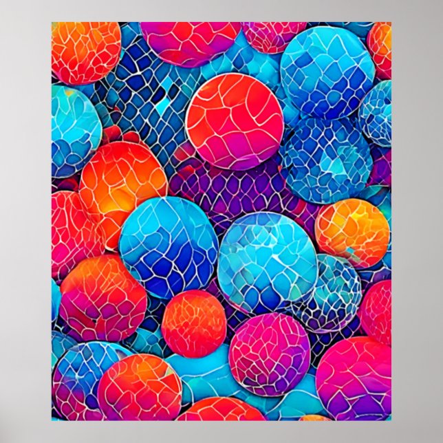 Vibrant Circle Mönster Poster (Framsidan)