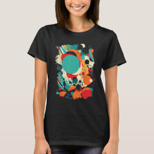Vibrant cirkelmotifs Färgfull Abstrakt Mönster T Shirt