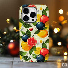 Vibrant Citrus Fruit Phone Case med fet Färg