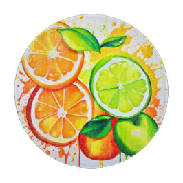 Vibrant Citrus Fruit Stänk Art