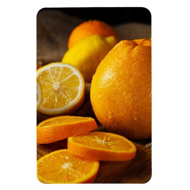 Vibrant Citrus Fruits Refrigerator Magnet (Vertikal)