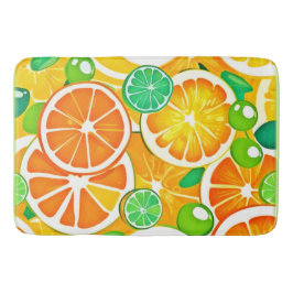 Vibrant Citrus Medley - färska och saftiga skivor Badrumsmatta