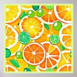 Vibrant Citrus Medley - färska och saftiga skivor Poster