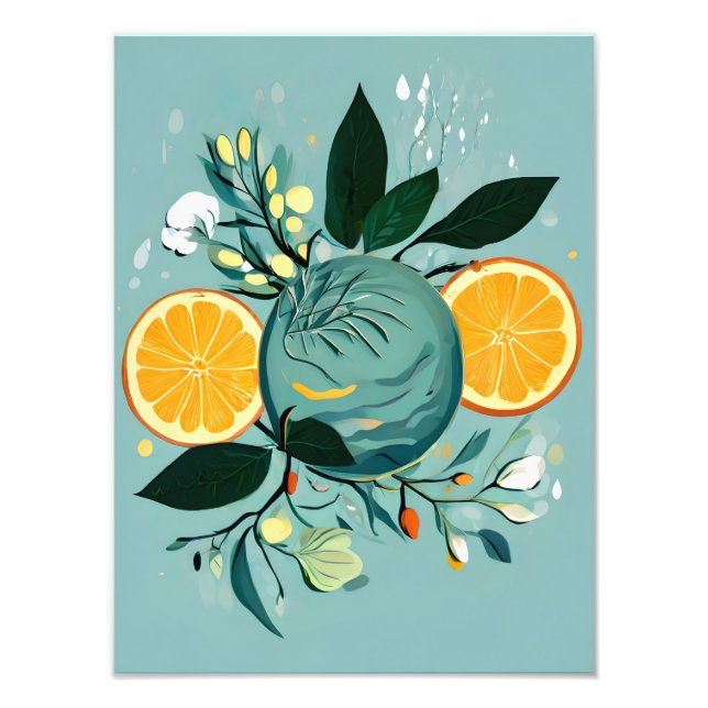 Vibrant Citrus Paradise Fototryck (Framsidan)
