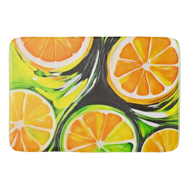 Vibrant citrusfärg badrumsmatta (Framsidan)