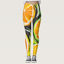 Vibrant citrusfärg leggings