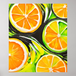 Vibrant citrusfärg poster