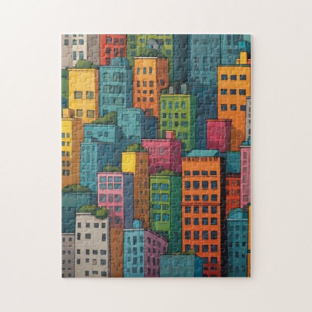 Vibrant City puzzle Pussel (Vertikal)